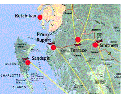 Prince Rupert Bc Map Prince Rupert: Gateway To Skeena Country, Inside Passage And Alaska